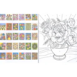 CUADERNO DE COLOREAR SUSAETA FLORES COLOREAR POR NUMEROS 64 PAGINAS 21,5X25 CM