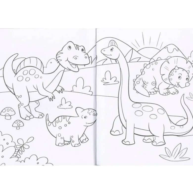 CUADERNO DE COLOREAR SUSAETA DINOSAURIOS 192 PAGINAS 21X28 CM