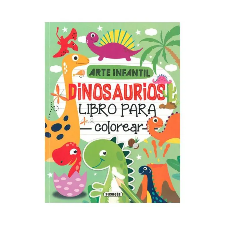 CUADERNO DE COLOREAR SUSAETA DINOSAURIOS 192 PAGINAS 21X28 CM