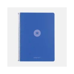 CUADERNO ESPIRAL ANTARTIK A4 TAPA FOAM 80H 90GR CUADRO 4MM CON MARGEN COLOR AZUL
