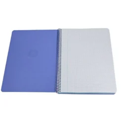 CUADERNO ESPIRAL ANTARTIK A4 TAPA FOAM 80H 90GR CUADRO 4MM CON MARGEN COLOR AZUL