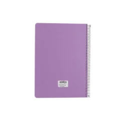 CUADERNO ESPIRAL ANTARTIK A4 TAPA FOAM 80H 90GR CUADRO 4MM CON MARGEN COLOR LAVANDA