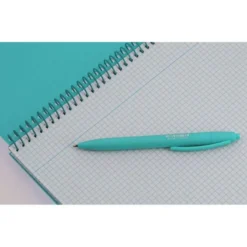 CUADERNO ESPIRAL ANTARTIK A4 TAPA FOAM 80H 90GR CUADRO 4MM CON MARGEN COLOR MENTA