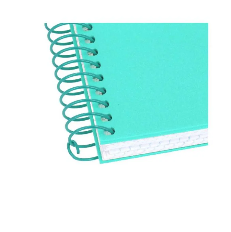 CUADERNO ESPIRAL ANTARTIK A4 TAPA FOAM 80H 90GR CUADRO 4MM CON MARGEN COLOR MENTA