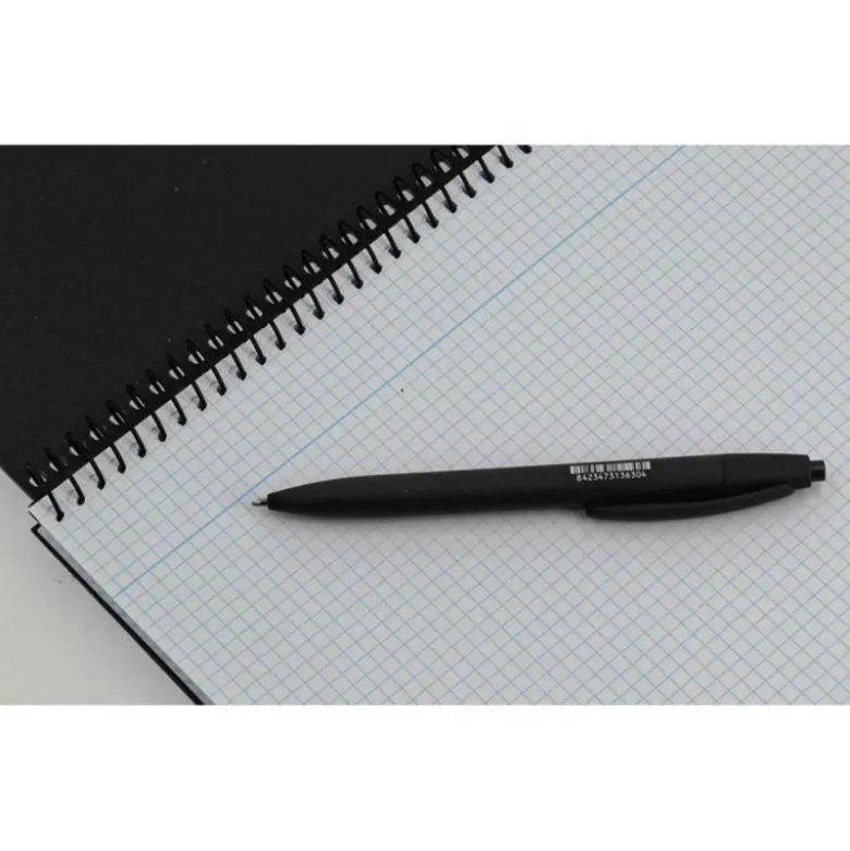 CUADERNO ESPIRAL ANTARTIK A4 TAPA FOAM 80H 90GR CUADRO 4MM CON MARGEN COLOR NEGRO