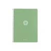 CUADERNO ESPIRAL ANTARTIK A4 TAPA FOAM 80H 90GR CUADRO 4MM CON MARGEN COLOR VERDE MATCHA