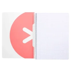 Cuaderno espiral Antartik DIN A4 microperforado Tapa dura 80 hojas 100g/m2 Coral
