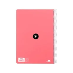 Cuaderno espiral Antartik DIN A4 microperforado Tapa dura 80 hojas 100g/m2 Coral