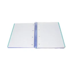 CUADERNO ESPIRAL ANTARTIK MICRO A4 TAPA FOAM 120H 90GR CUADRO 5MM 5 BANDAS 4 TALADROS COLOR AZUL