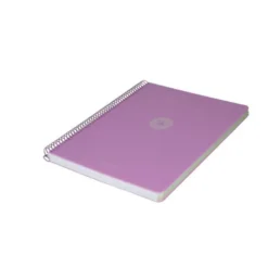 CUADERNO ESPIRAL ANTARTIK MICRO A4 TAPA FOAM 120H 90GR CUADRO 5MM 5 BANDAS 4 TALADROS COLOR LAVANDA