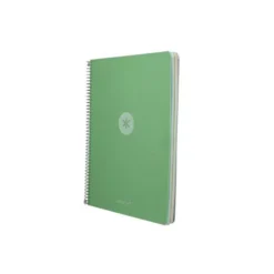 CUADERNO ESPIRAL ANTARTIK MICRO A4 TAPA FOAM 120H 90GR CUADRO 5MM 5 BANDAS 4 TALADROS COLOR VERDE MATCHA