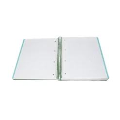 CUADERNO ESPIRAL ANTARTIK MICRO A4 TAPA FOAM 120H 90GR CUADRO 5MM 5 BANDAS 4 TALADROS COLOR VERDE MATCHA
