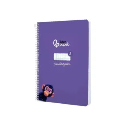 CUADERNO ESPIRAL LIDERPAPEL DI N A5 PAUTAGUIA TAPA BLANDA 40H 75 GR CUADRO PAUTADO 3MM COLOR LILA