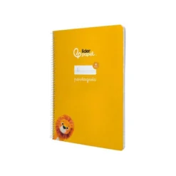 CUADERNO ESPIRAL LIDERPAPEL DI N A4 PAUTAGUIA TAPA BLANDA 80H 75 GR CUADRO PAUTADO 4MM COLOR AMARILLO