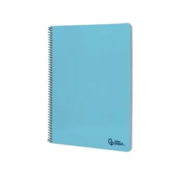 CUADERNO ESPIRAL LIDERPAPEL DIN A4 SMART TAPA BLANDA 80H 75GR CUADRO 4MM CON MARGEN COLOR CELESTE
