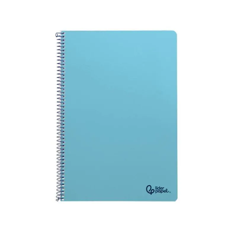 CUADERNO ESPIRAL LIDERPAPEL DIN A4 SMART TAPA BLANDA 80H 75GR CUADRO 4MM CON MARGEN COLOR CELESTE