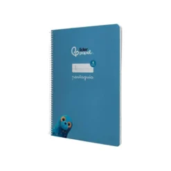 CUADERNO ESPIRAL LIDERPAPEL DI N A4 PAUTAGUIA TAPA BLANDA 80H 75 GR CUADRO PAUTADO 4MM COLOR AZUL