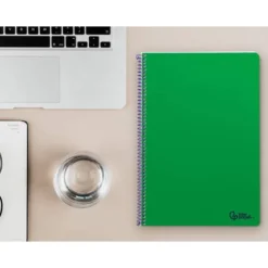 CUADERNO ESPIRAL LIDERPAPEL DIN A4 SMART TAPA BLANDA 80H 75GR CUADRO 4MM CON MARGEN COLOR VERDE