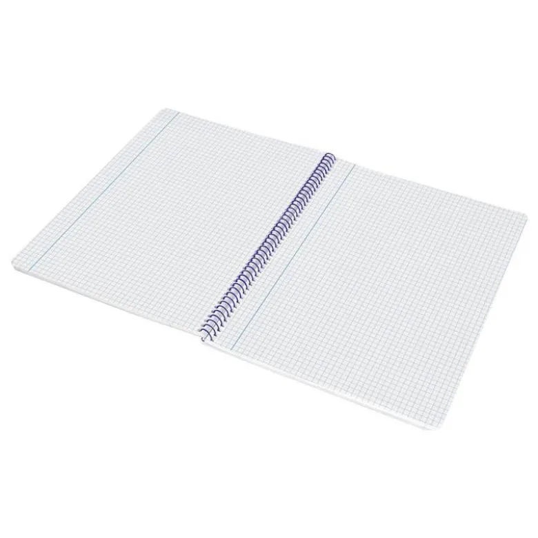 CUADERNO ESPIRAL LIDERPAPEL DIN A4 SMART TAPA BLANDA 80H 75GR CUADRO 4MM CON MARGEN COLOR VERDE