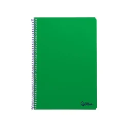 CUADERNO ESPIRAL LIDERPAPEL DIN A4 SMART TAPA BLANDA 80H 75GR CUADRO 4MM CON MARGEN COLOR VERDE