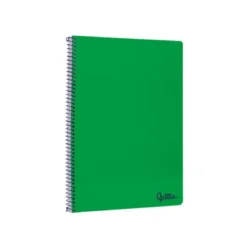 CUADERNO ESPIRAL LIDERPAPEL DIN A4 SMART TAPA BLANDA 80H 75GR CUADRO 4MM CON MARGEN COLOR VERDE
