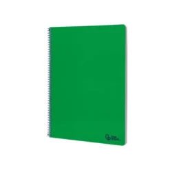 CUADERNO ESPIRAL LIDERPAPEL DIN A4 SMART TAPA BLANDA 80H 75GR CUADRO 4MM CON MARGEN COLOR VERDE