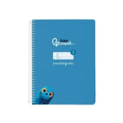 CUADERNO ESPIRAL LIDERPAPEL DIN A5 PAUTAGUIA TAPA BLANDA 40H 75 GR CUADRO PAUTADO 5MM COLOR AZUL