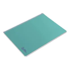 CUADERNO ESPIRAL LIDERPAPEL DIN A4 SMART TAPA BLANDA 80H 75GR CUADRO 4MM CON MARGEN COLOR TURQUESA