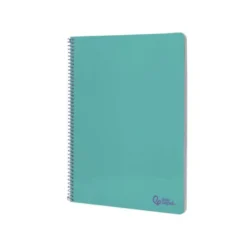 CUADERNO ESPIRAL LIDERPAPEL DIN A4 SMART TAPA BLANDA 80H 75GR CUADRO 4MM CON MARGEN COLOR TURQUESA