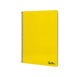 CUADERNO ESPIRAL LIDERPAPEL DIN A4 SMART TAPA BLANDA 80H 75GR PAUTA 3,5MM CON MARGEN COLOR AMARILLO
