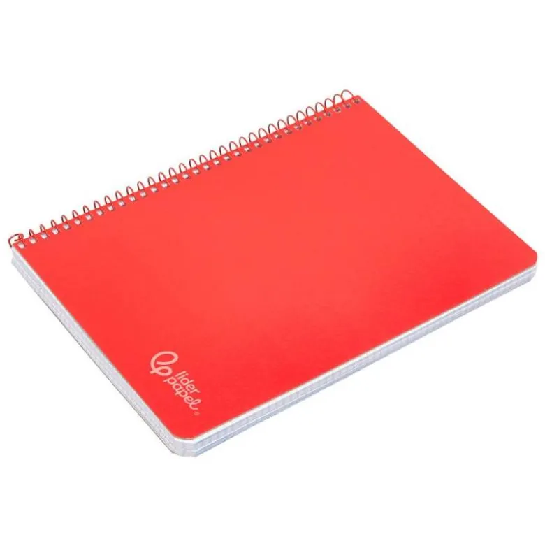 CUADERNO ESPIRAL LIDERPAPEL DIN A4 WITTY TAPA DURA 80H 90GR PAUTA 3,5MM CON MARGEN COLOR ROJO