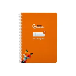 CUADERNO ESPIRAL LIDERPAPEL DI N A5 PAUTAGUIA TAPA BLANDA 40H 75 GR CUADRO PAUTADO 4MM COLOR NARANJA