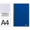 CUADERNO ESPIRAL LIDERPAPEL DIN A4 SMART TAPA BLANDA 80H 75GR CUADRO 4MM CON MARGEN COLOR AZUL OSCURO