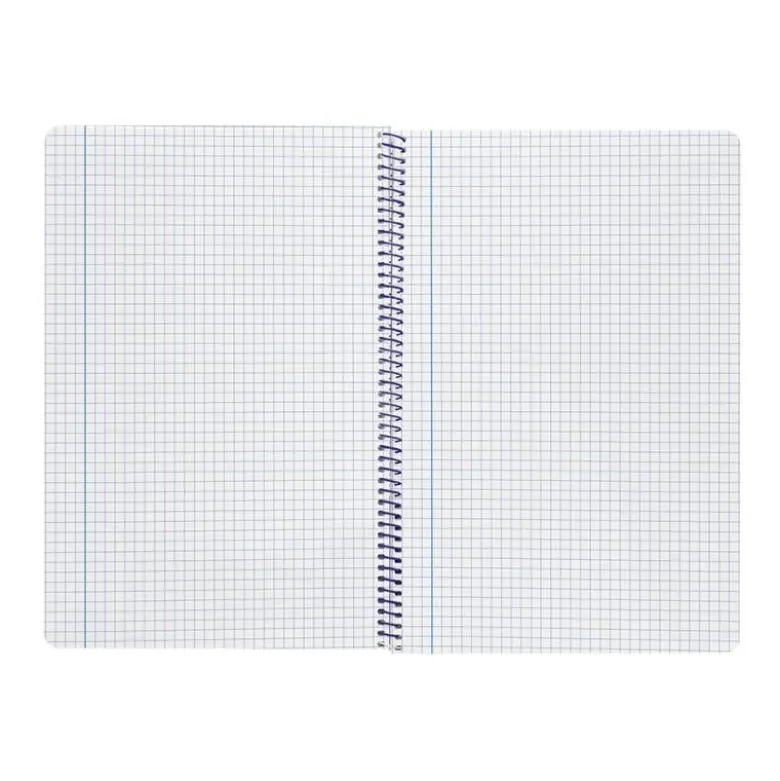 CUADERNO ESPIRAL LIDERPAPEL DIN A4 SMART TAPA BLANDA 80H 75GR CUADRO 4MM CON MARGEN COLOR ROJO