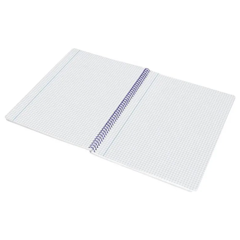 CUADERNO ESPIRAL LIDERPAPEL DIN A4 SMART TAPA BLANDA 80H 75GR CUADRO 4MM CON MARGEN COLOR ROJO