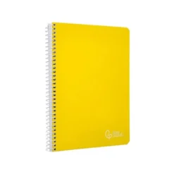 CUADERNO ESPIRAL LIDERPAPEL DIN A4 WITTY TAPA DURA 80H 90GR PAUTA 3,5MM CON MARGEN COLOR AMARILLO