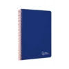 CUADERNO ESPIRAL LIDERPAPEL DIN A4 WITTY TAPA DURA 80H 90GR PAUTA 3,5MM CON MARGEN COLOR AZUL OSCURO