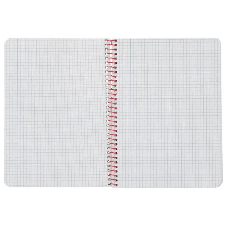 CUADERNO ESPIRAL LIDERPAPEL DIN A5 WITTY TAPA DURA 80H 90GR CUADRO 4MM CON MARGEN COLOR NARANJA