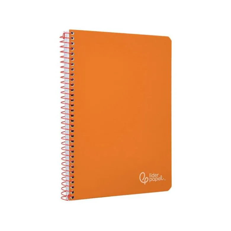 CUADERNO ESPIRAL LIDERPAPEL DIN A5 WITTY TAPA DURA 80H 90GR CUADRO 4MM CON MARGEN COLOR NARANJA