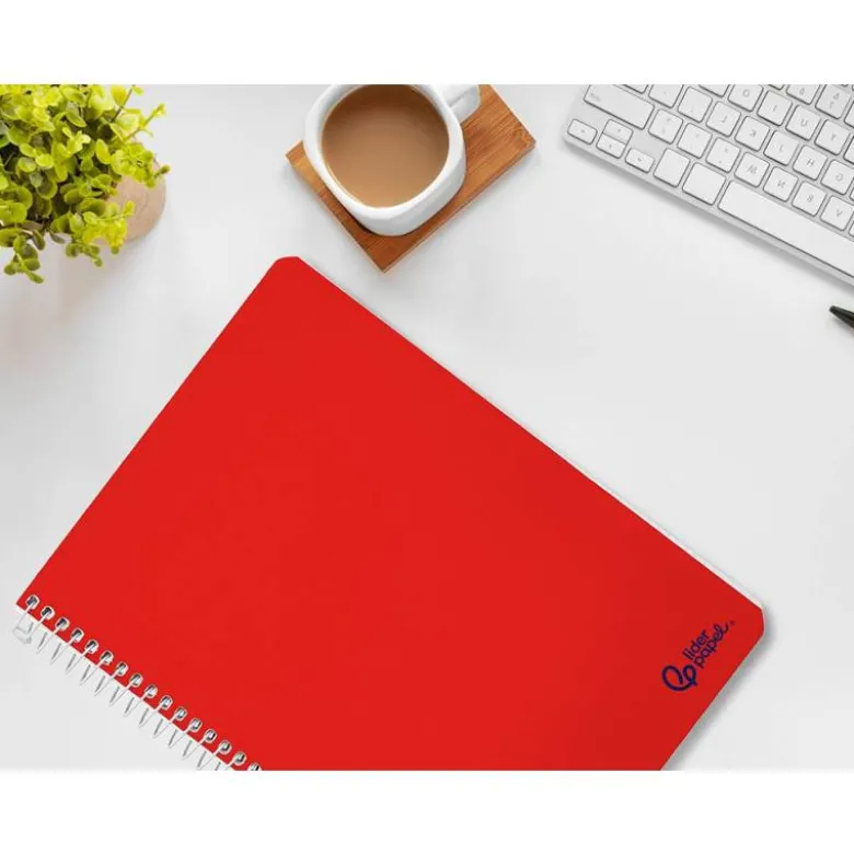 CUADERNO ESPIRAL LIDERPAPEL DIN A5 SMART TAPA BLANDA 80H 75GR CUADRO 3MM CON MARGEN COLORES SURTIDOS