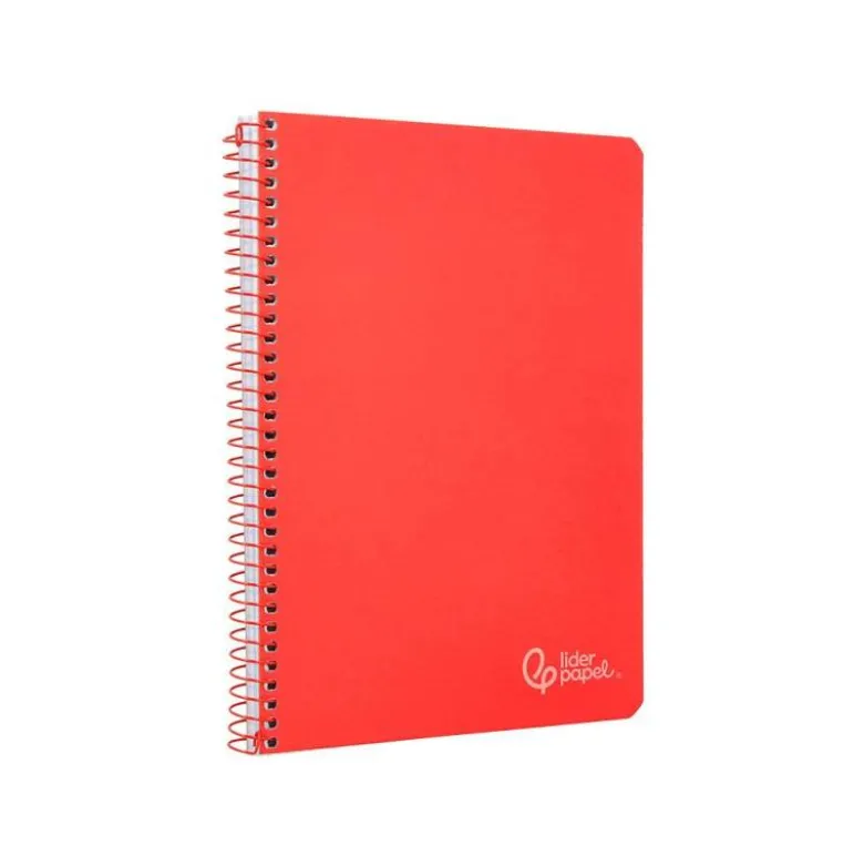 CUADERNO ESPIRAL LIDERPAPEL DIN A4 WITTY TAPA DURA 80H 90GR CUADRO 4MM CON MARGEN COLOR ROJO