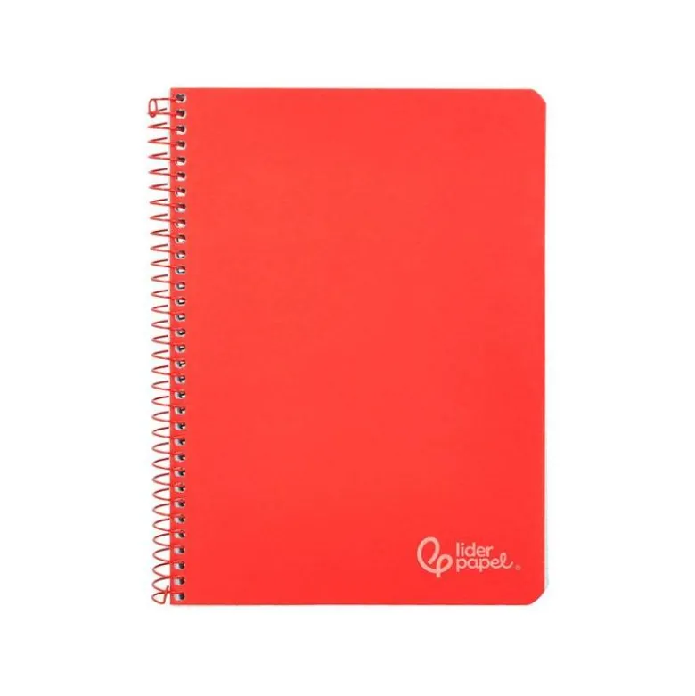 CUADERNO ESPIRAL LIDERPAPEL DIN A4 WITTY TAPA DURA 80H 90GR CUADRO 4MM CON MARGEN COLOR ROJO