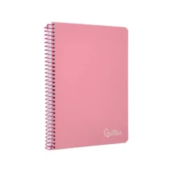 CUADERNO ESPIRAL LIDERPAPEL DIN A4 WITTY TAPA DURA 80H 90GR CUADRO 4MM CON MARGEN COLOR ROSA