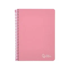 CUADERNO ESPIRAL LIDERPAPEL DIN A4 WITTY TAPA DURA 80H 90GR CUADRO 4MM CON MARGEN COLOR ROSA