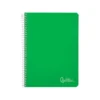 CUADERNO ESPIRAL LIDERPAPEL DIN A4 WITTY TAPA DURA 80H 90GR PAUTA 2,5MM CON MARGEN COLOR VERDE