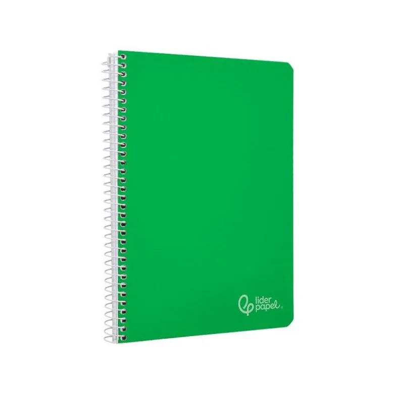 CUADERNO ESPIRAL LIDERPAPEL DIN A4 WITTY TAPA DURA 80H 90GR PAUTA 2,5MM CON MARGEN COLOR VERDE