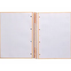 CUADERNO ESPIRAL LIDERPAPEL DIN A4 MICRO ANTARTIK CUADRICULADO 5 MM COLOR NARANJA 80 H