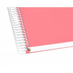 CUADERNO ESPIRAL LIDERPAPEL A5 MICRO ANTARTIK TAPA FORRADA120H 100 GR LISO 5 BANDAS 6 TALADROS COLOR CORAL