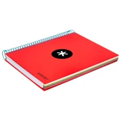 CUADERNO ESPIRAL LIDERPAPEL A5 MICRO ANTARTIK TAPA FORRADA120H 90GR CUADRO 5MM 5 BANDAS 6 TALADROS COLORES SURTIDOS