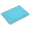 CUADERNO ESPIRAL LIDERPAPEL DIN A4 WITTY TAPA DURA 80H 90GR CUADRO 4MM CON MARGEN COLOR CELESTE